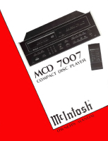 McIntosh MCD-7007 - Owners manual